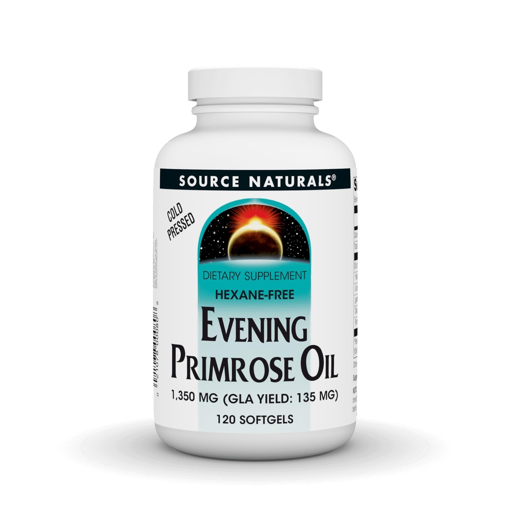 Kilde Naturals Evening Primrose Oil, Hexane Free, Cold- Pressed * - 1350mg, 120 Softgels