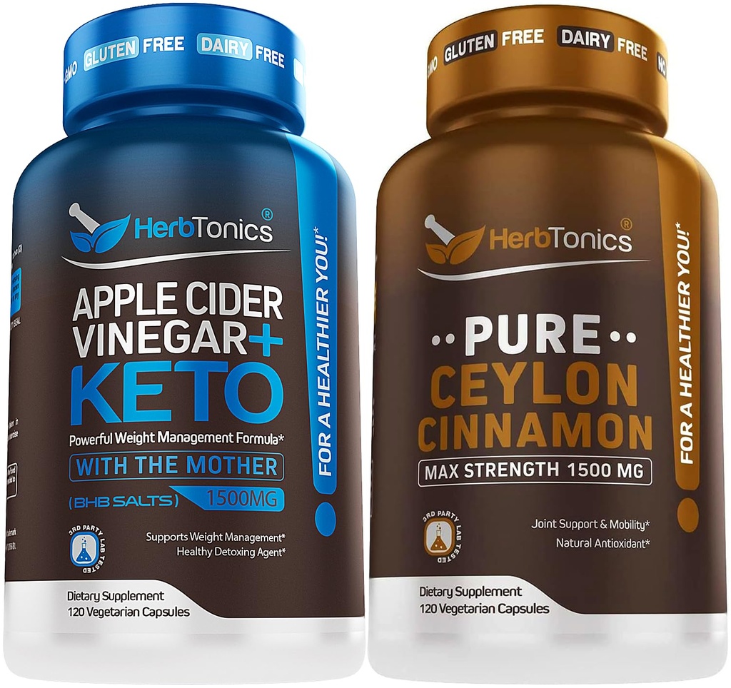 Herbtonics Apple Cider Vincils Capsules Plus Keto BSB