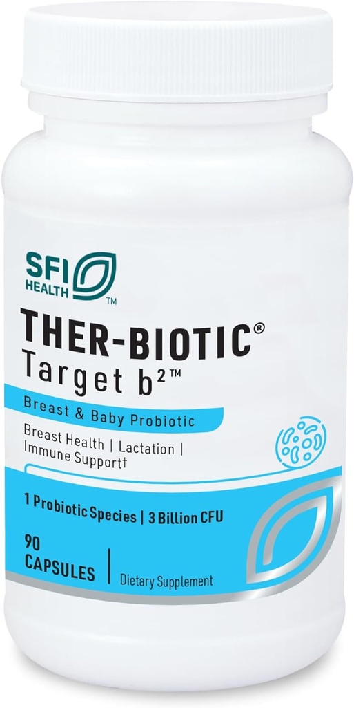 Claire Labs SFI Health Ther- Biotic Target B2 Amning Supplement til Amning Support - Lactobacillus Fermentum Probiotic - Fremme sund, Komfortabel Amning (90 kapsler)