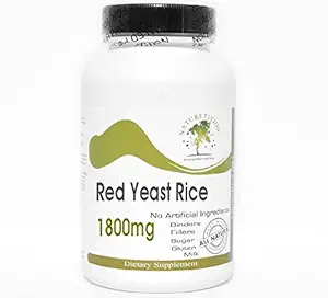 Rød Gær Rice 1800mg ~ 180 Kapsler - Ingen tilsætningsstoffer ~ Naturetition Kosttilskud