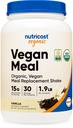 Nutricost Organic Vegan Meal Erstatning Shake Powder (Vanilla) - Certificeret USDA Organic, Vegan, og Gluten Free