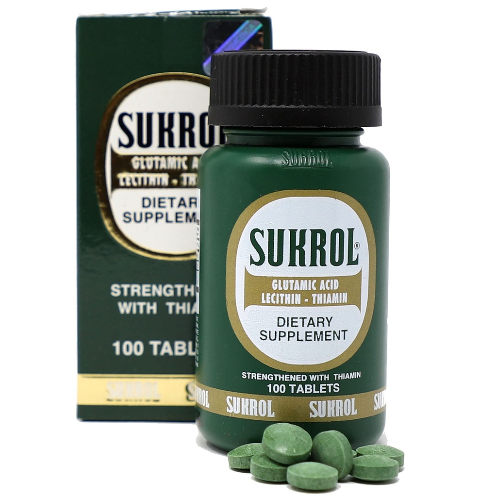 SUKROL, Vitamin, Forbedre sund hjernefunktion, 100 tabletter, flaske