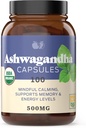 Organic Ashwagandha kapsler - 100 kapsler 500 mg Pure Organic Ashwagandha supplement til Calming Support