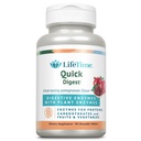 LIFETIME Quick Digest Digitale Enzymer - Plant Enzymer til Proteiner, Kulhydrater, Frugter og Grøntsager - Digitale Sundhedsstøtte - Pomegranat Flavor - 90 Servering, 90 tyggetabletter
