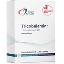 Design til sundhed B12 Tricobalamin Lozenges - 3000mcg Triple B12 Quick Opløs tabletter med Methylcobalamin, Adenosylcobalamin + Hydroxocobalamin - Natural Orange Flavor (60 Lozenges)