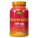 Resveratrol 1000mg af Alfa Vitaminer - Kraftfuld Antioxidant, Hjælper med at forebygge celleskader - Understøtter hjernefunktion, kardiovaskulær sundhed, Metabolisme, anti-aging effekter - 60 kapsler
