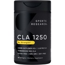 Sports Research CLA - 1250mg med aktivt konjugeret linolsyre til mænd og kvinder, 124; Non- GMO, soja & gluten Free - 95% (180 Softgels)...