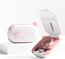 Hvid Lille Pil Cutter Splitter med Centing Device til små og små piller, Cuts Vitamin Tablets, Portable Udsøgt Pill Crusher til Purse Pocket