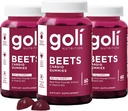 Goli Nutritional Supplement, Beets Cardio Gummy, 180 Greve (3 pakke med 60), 100mg CoQ10 & Beet Root Extract - Gluten- Free, Vegan, Non- GMO, og Gelatin- Free. Nature 's Great Superfood