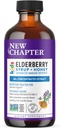 New Chapter Elderberry Kids Syrup, Advanced Immune Defense for Ages 2+, 64x Concentrated Elderberry, Sweetened with Throat-Soothing Grade A Honey, Non-GMO Project Verified, 4 Fl Ounce