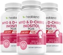 Myo & D- Chiro Inositol Plus Supplement Blend, Hormonal Balance, sund ovulation & Samlet wellness støtte til kvinder, fertilitet og graviditet sundhed (3 Pack)