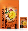 PowderVitamin Electrolytes Powder Plus, Keto, Mango Passionfruit, Sugar Free, Pink Himalayan Salt, 1000mg Kalium, 120mg Calcium, 120mg Magnesium, Non- GMO, Zero Calories, (16 Hydrationspakker)