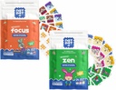 NATPAT Focuspatch (1 Pack) og ZenPatch (1 Pack) Bundle - 24 Focus Enhancing Stickers og 24 Calm Enhancing Stickers - Kemisk fri, Natural Relief for Focus og Mood Support