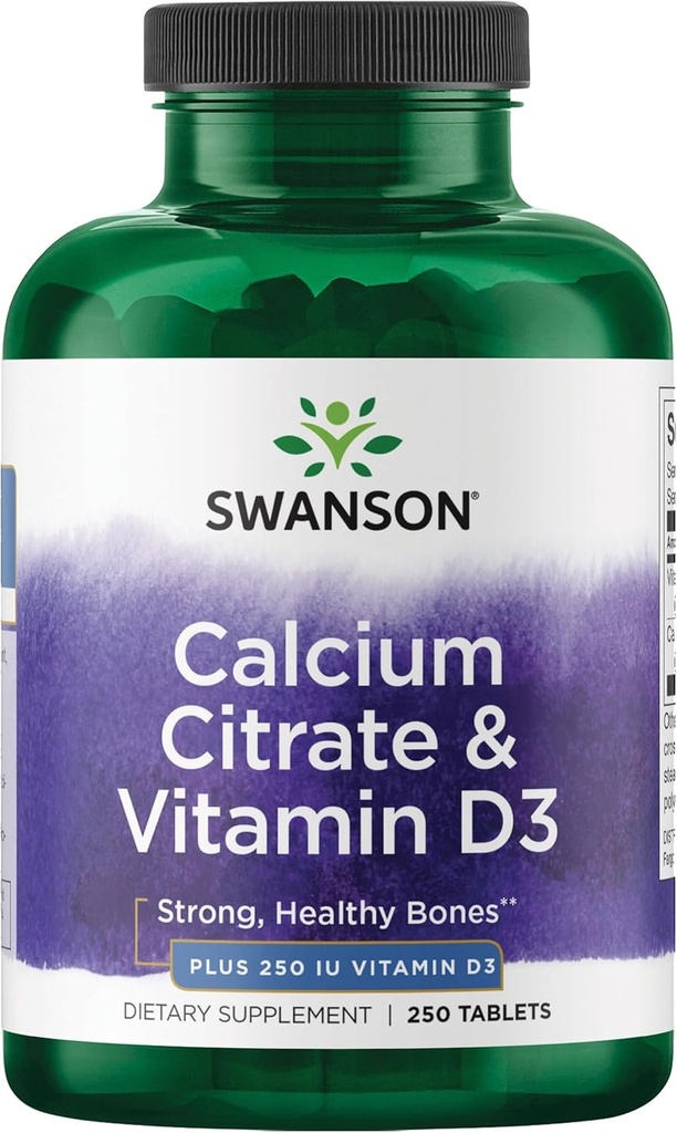 Swanson Calcium Citrat & D-vitamin 250 Tabs