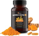 Upwellness Golden Revive + fælles støtte supplement med gurkemeje med sort peber, Quercetin, og Magnesium-gurkemeje Boswellia tillæg - 6 aktive ingredienser til fælles pleje - 60 kapsler