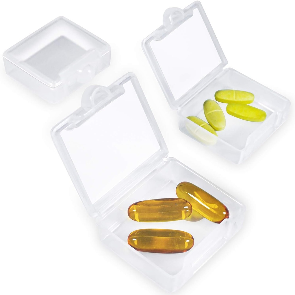 Små pillcases Arrangører 3 Pack, Daily Pill Case One Day Mini Pill Box Container Portable for purse pocket lille pillholder sag (hvid)