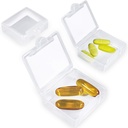 Små pillcases Arrangører 3 Pack, Daily Pill Case One Day Mini Pill Box Container Portable for purse pocket lille pillholder sag (hvid)