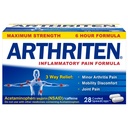 Inflammatorisk smerteformel med 3 aktive ingredienser: Aspirin, Acetaminophen & Koffein, Hvid, 28 Greve (pakke med 1)