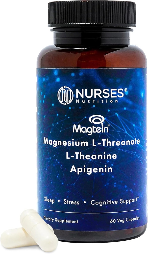 Clinically Studied – Premium High Absorption Magnesium Sleep Supplement – Magnesium L-Threonate L-Theanine Apigenin – Sleep & Stress Support – Third Party Tested – Made in USA – Gluten Free