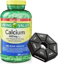 Forår - Valley Calcium 600 mg + D-vitamin 20 mcg - 500 greve med Ugentlig Pill Organizer GoodDealsHouse - Bone Health Kosttilskud Tablets