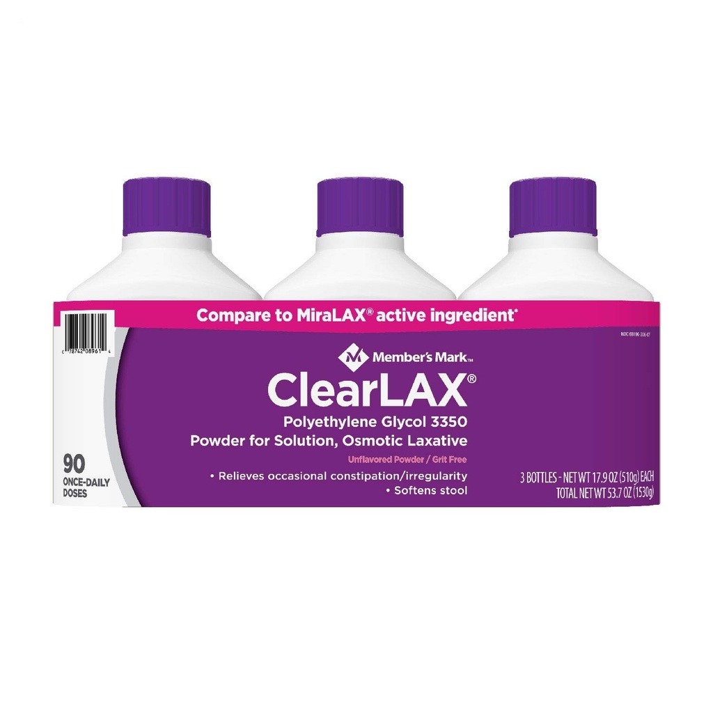 Member 's Mark ClearLAX (17.9 Ounce, 3 Pack)