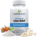 Naturlige Colon Cleaner kapsler til Forstoppelse Relief og Gut Cleanse Detox - Cascara Sagrada, Psyllium Husk & Bentonit (60 Kapsler)
