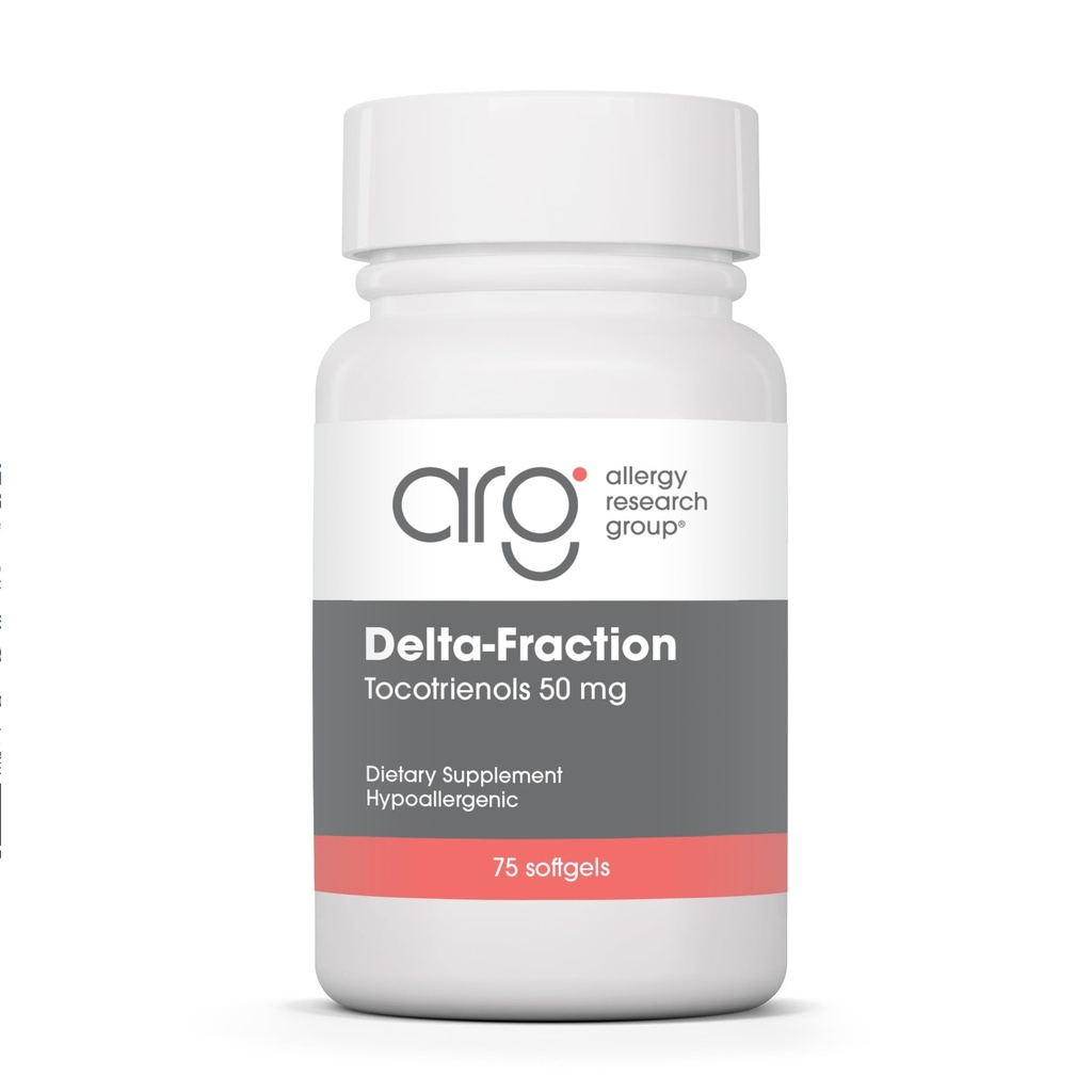Allergy Research Group Delta- Fraction Tocotrienols Supplement - 50 mg E-vitamin, Annatto, Gamma, Tocotrienols Only, Tocopherol- Free, Hypoallergen, Softgels - 75 Greve