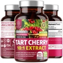 N1N Premium Tart Cherry Extract kapsler, 200 Veg Caps, 3000 mg, Kraftfuld Antioxidant, Fælles Sundhed og Mobilitet, Non- GMO, Gluten Free, 200 Veggie Caps