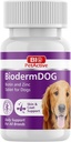 Bio Pet Active BiodermDOG 0, 5 Zink og biotin tabletter til hunde, Immunsystem, Hud, Coat og Nail Support til hunde, 1, 32 oz, 75 tyggetabletter