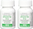 SDA LABORATORIES Diphenhydramin 50mg, Allergi Relief, Antihistamin kapsler, Hurtigvirkende formel for nysen, Runny Næse & Itchy Eyes - 100 Greve (2 Pack)
