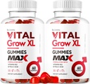 (2 Pack) Vital Grow XL Male Gummies - Mænds Performance Gummies 1050MG Vital GrowXL Blend, Vital Growth Gummy Advanced Gomitas Formel, 120 Gummies for 2 Måneder