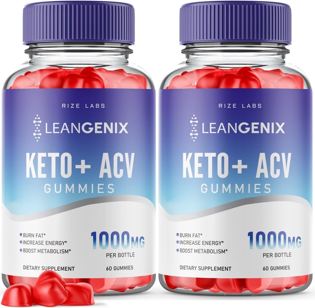 rize laboratorier (Pack of 2 Leannix Keto + ACV Gummies for Advanced Weight Loss, to Burn Fat and Use as Main Source of Energy, Gomitas, Supplement Review (120 Gummies)