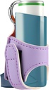 Beautyflier Astma Inhaler Holder PU Leather Travel Handy Holder for voksne og børn, Inhaler Ikke inkluderet