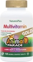 Natures Plus Animal Parade Gold Children's Multivitamin - Assorted Cherry, Orange & Grape Flavors - 120 Chewable Animal-Shaped Tablets - Vegetarian, Gluten Free - 60 Servings