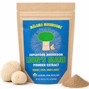 Lions Mane Extract Powder af Malama, Organic Fruiting Body Lions Mane Mushroom Powder, Superfood Adaptogen, Understøtter hukommelse, fokus, hjerne, & nerver