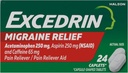 Extredrin Migræne Smerte Reliever Caplets 24 ea (pakning med 3)