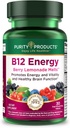 Purity Products B-12 Energy Berry Lemonade Melt w/Super Fruits Methylcobalamin B12 - Vitamins B6, D3, Folic Acid and Biotin - High Absorption MecobalActive B 12-30 Melting Tablets