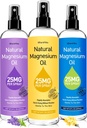 Magnesium Spray, Pure Magnesium Oil Spray til Feet, Ideel gave til muskelafslapning & bedre søvn, hurtig Absorption, Quick tørring uden residue- Vanilla