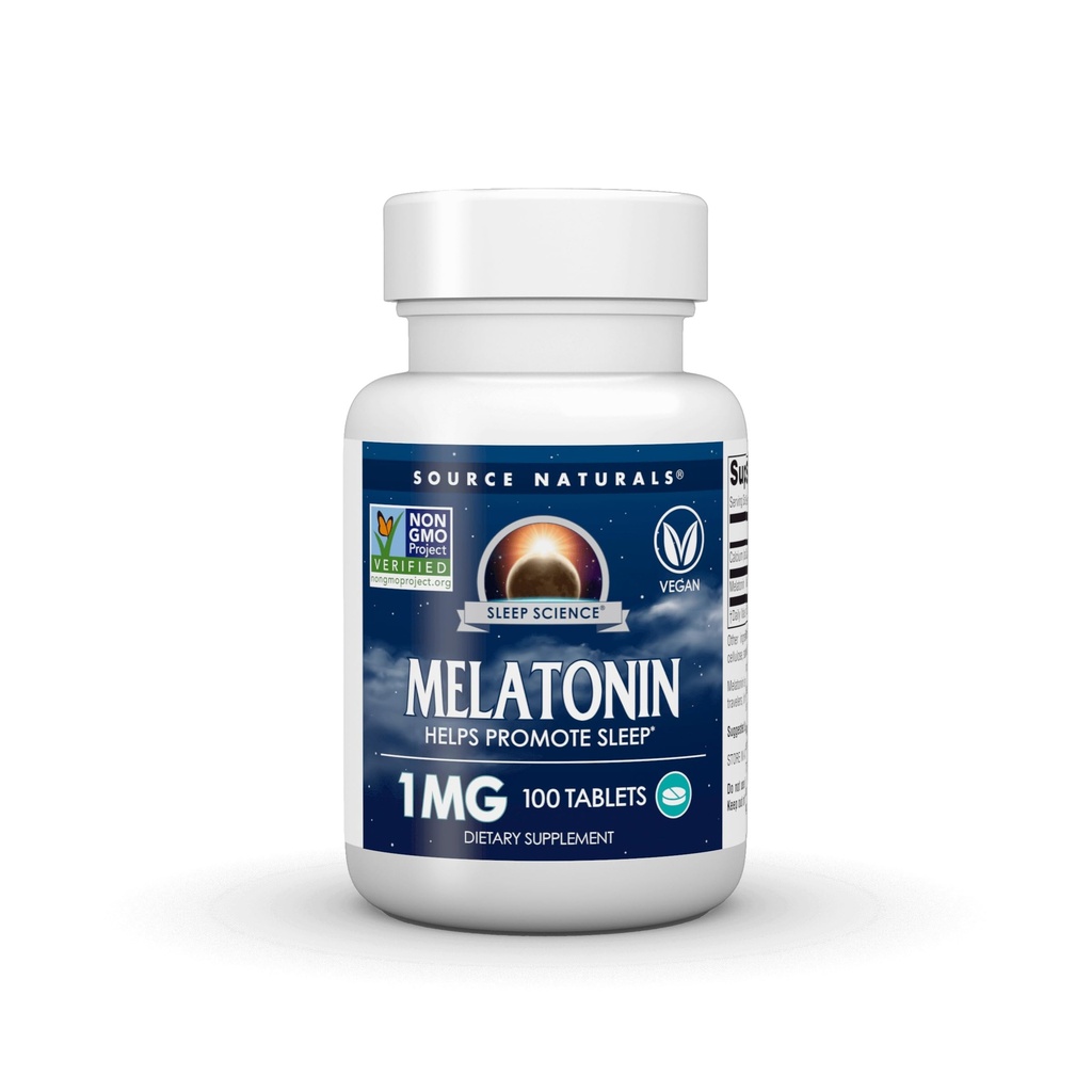 Source Naturals Melatonin 1 mg - 100 tabletter