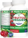 Lunakai USA Made Superfood Fruits & Veggies Supplement - All- in- One med 4 blends & Scented Kapsler, 180ct Super Veggie Kapsler for voksne