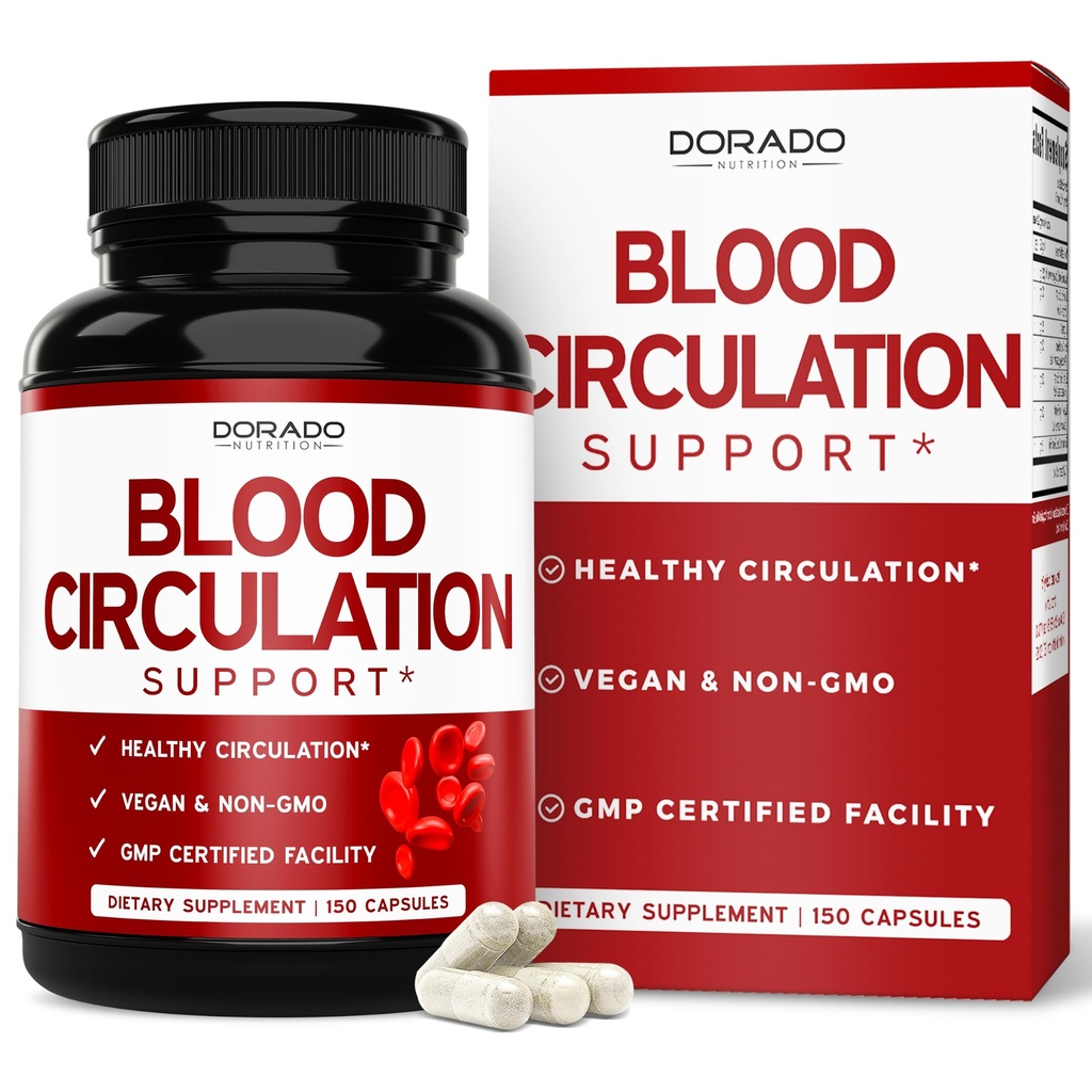 Blodcirkulation Kosttilskud med Diosmin & mere (150 kapsler) Blood Flow Kosttilskud til mænd og kvinder - Spider & Varicose Veins til ben Support - Vegan & ikke GMO - 3. part Testet - USA Made