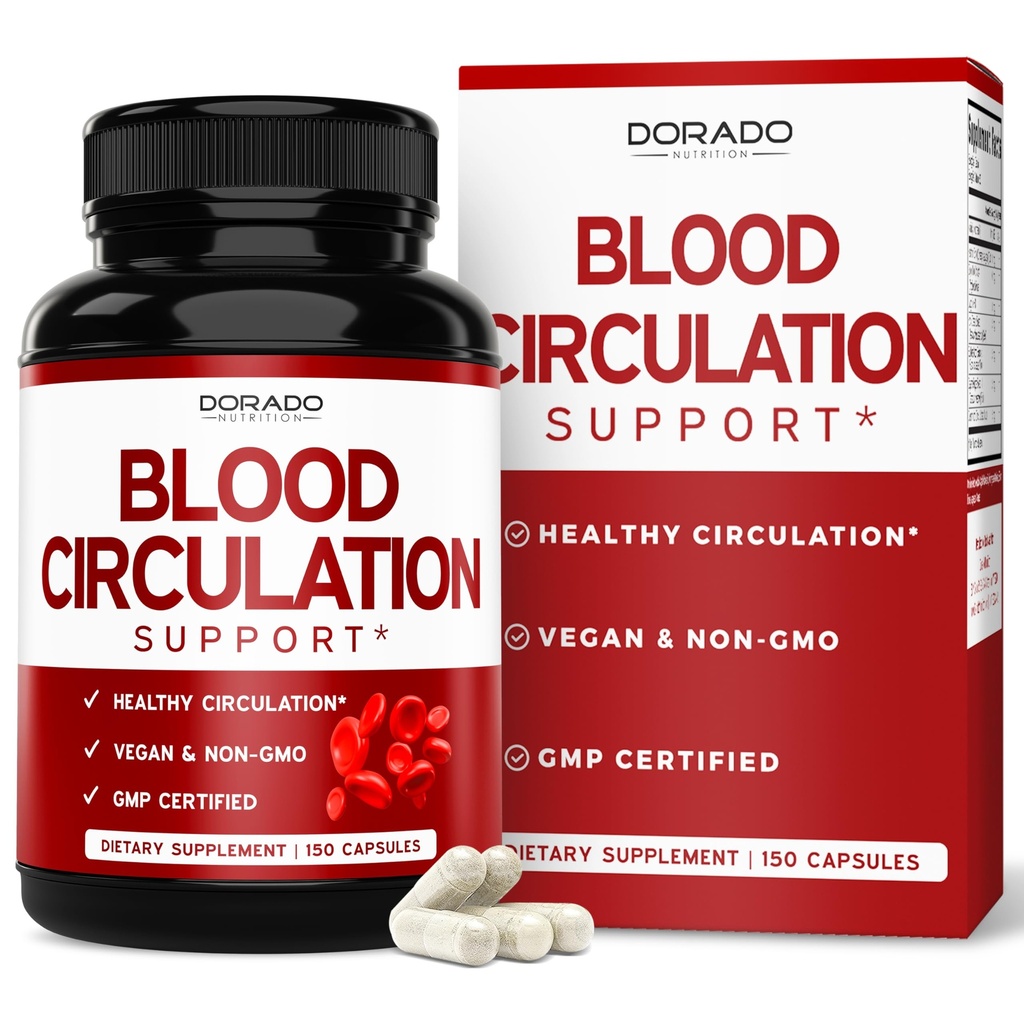 Blodcirkulation Kosttilskud med Diosmin & mere (150 kapsler) Blood Flow Kosttilskud til mænd og kvinder - Spider & Varicose Veins til ben Support - Vegan & ikke GMO - 3. part Testet - USA Made