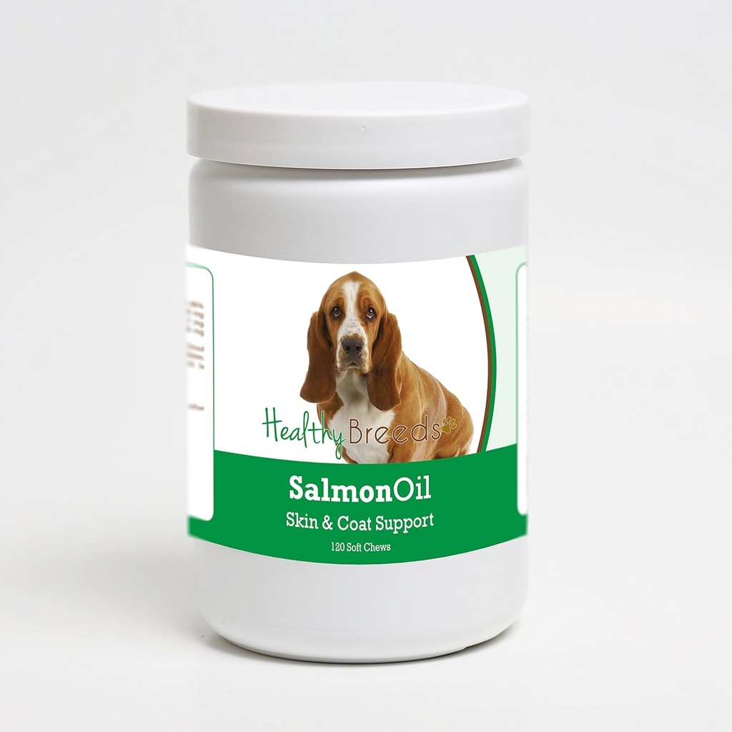 Sunde racer Basset Hound Salmon Oil Soft Chews 120 Tæl