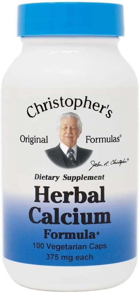 Christopher 's Original Formulas Herbal Calcium, Natural Bone Support, 100 Caps, Pack af 1