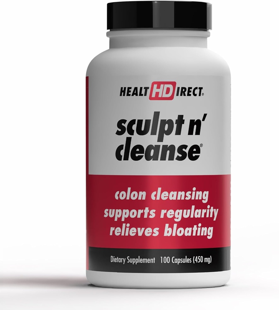 SUNDHEDSDIRECT RECEPT n 'Cleanse - Urte Colon Cleanse for fordøjelse og regelmæssighed - Natural Detox & Gut Flush Supplement - 100 Veggie Kapsler