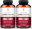 VITASEI Lever Rengøring Detox & Reparation, Lever Complex W / Milk Thistle Extract, Garcinia, Curcumin C3, Support Herbal Kosttilskud, Detox Formel for kvinder og mænd, 60 Capsule (Pack of 2)