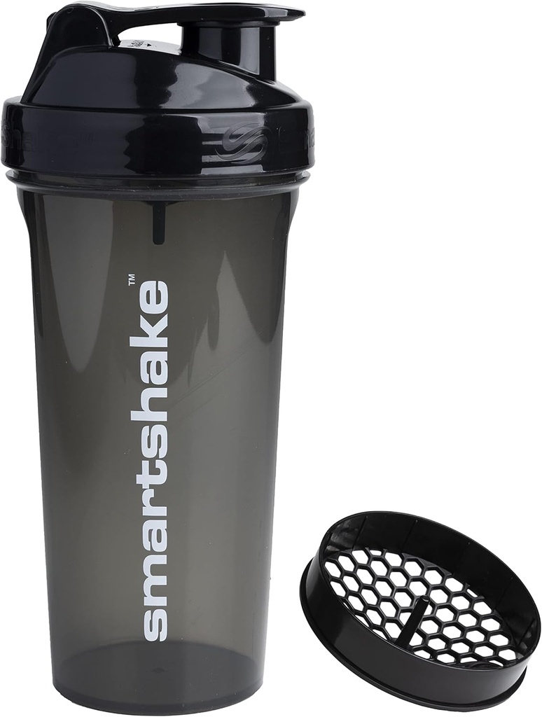 Smartshake Protein Shaker Flaske, (GLOSSY, Black)