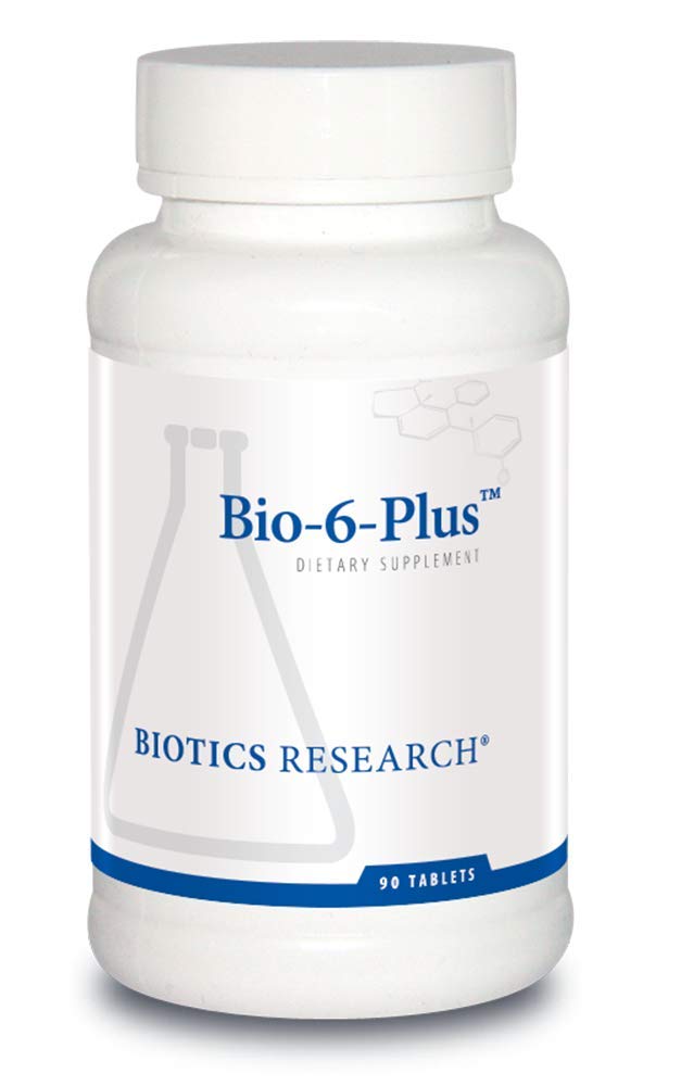 Bioetik Forskning Bio 6 Plus fordøjelsesstøtte, understøtter pankreatisk funktion, 50.000 NF enheder Amylase, 9,300 NF enheder Lipase, 50.000 NF enheder Protease, Pankreatic og fordøjelsesenzymer 90 tabletter