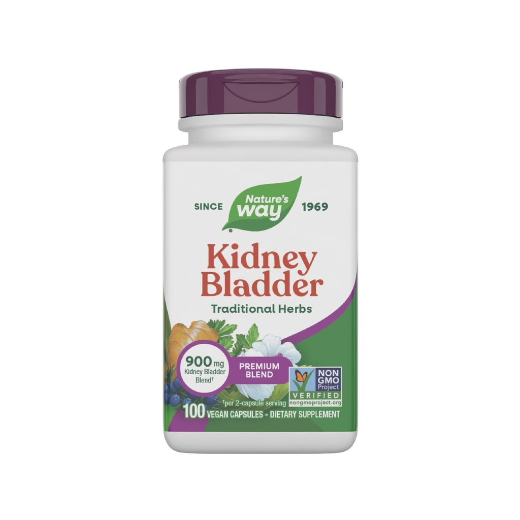 Nature 's Way Nyre Brege Premium Blend, Traditional Herbs Supplement, 900 mg pr. 2-Capsule Serving, Non- GMO Project Verified, Vegan, 100 Kapsler (Packaging May Vary)