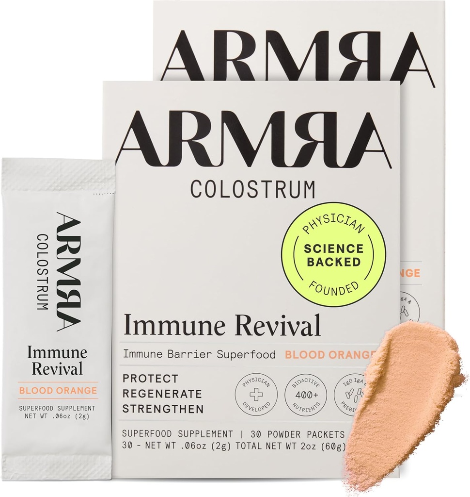ARMRA Colostrum ™ Pulver • 124; Blood Orange • 124; Gut Health & Bloating • 124; Hud & Hår • 124; Immunitet • 124; Keto, Gluten & Fedtfri • 124; 60 Tjenester
